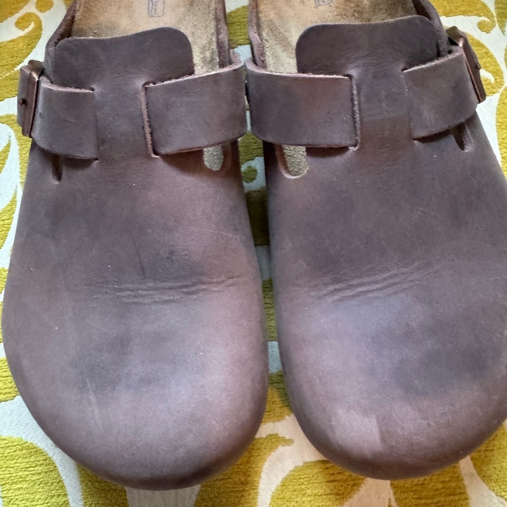 Birkenstock Brown Leather Mules